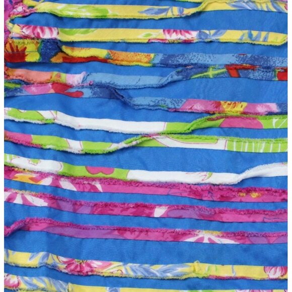 VTG Keren Hart Women's Blazer Jacket Strip Quilted Patchwork Floral Button-Up Ja - Picture 7 of 7